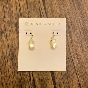 Kendra Scott gold iridescent earrings